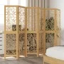 6-panel partition screen solid brown paulownia wood by vidaXL, Room dividers - Ref: Foro24-358873, Price: 121,76 €, Discount: %