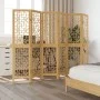 6-panel partition screen solid brown paulownia wood by vidaXL, Room dividers - Ref: Foro24-358873, Price: 121,76 €, Discount: %