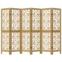 6-panel partition screen solid brown paulownia wood by vidaXL, Room dividers - Ref: Foro24-358873, Price: 121,76 €, Discount: %
