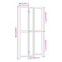 3-teilige Trennwand aus weißem Paulownia-Massivholz von vidaXL, Raumteiler - Ref: Foro24-358672, Preis: 109,17 €, Rabatt: %
