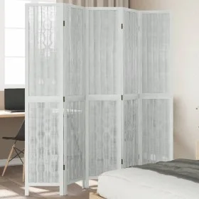 White Paulownia solid wood 5-panel dividing screen by vidaXL, Room dividers - Ref: Foro24-358679, Price: 151,84 €, Discount: %