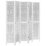 5-teilige Trennwand aus weißem Paulownia-Massivholz von vidaXL, Raumteiler - Ref: Foro24-358679, Preis: 154,78 €, Rabatt: %