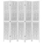 5-teilige Trennwand aus weißem Paulownia-Massivholz von vidaXL, Raumteiler - Ref: Foro24-358679, Preis: 154,78 €, Rabatt: %