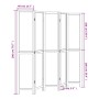 White Paulownia solid wood 5-panel dividing screen by vidaXL, Room dividers - Ref: Foro24-358679, Price: 164,29 €, Discount: %