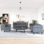 Dark gray velvet 3-piece sofa set by vidaXL, Sofas - Ref: Foro24-3209210, Price: 722,65 €, Discount: %