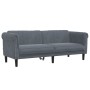 Dreiteilige Sofagarnitur aus dunkelgrauem Samt von vidaXL, Sofas - Ref: Foro24-3209210, Preis: 730,91 €, Rabatt: %