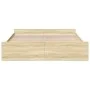 Sonoma oak engineered wood bed with drawers 180x200 cm by vidaXL, Beds and slatted bases - Ref: Foro24-3280274, Price: 156,78...