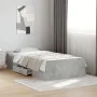 Concrete gray engineered wood bed with drawers 100x200 cm by vidaXL, Beds and slatted bases - Ref: Foro24-3280331, Price: 134...