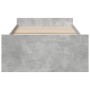 Cama con cajones madera ingeniería gris hormigón 100x200 cm de vidaXL, Camas y somieres - Ref: Foro24-3280331, Precio: 135,48...