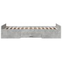 Cama con cajones madera ingeniería gris hormigón 100x200 cm de vidaXL, Camas y somieres - Ref: Foro24-3280331, Precio: 135,48...