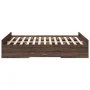 Cama con cajones madera de ingeniería marrón roble 120x190 cm de vidaXL, Camas y somieres - Ref: Foro24-3280327, Precio: 137,...