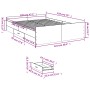 Eichenbraunes Holzwerkstoffbett mit Schubladen 120x190 cm von vidaXL, Betten und Lattenroste - Ref: Foro24-3280327, Preis: 13...