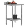 Mesa trabajo cocina y salpicadero acero inoxidable 60x60x93 cm de vidaXL, Restauración - Ref: Foro24-51185, Precio: 114,60 €,...