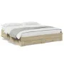 Sonoma oak engineered wood bed with drawers 180x200 cm by vidaXL, Beds and slatted bases - Ref: Foro24-3280365, Price: 210,14...