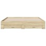 Cama con cajones madera ingeniería roble Sonoma 180x200 cm de vidaXL, Camas y somieres - Ref: Foro24-3280365, Precio: 210,07 ...