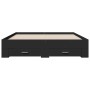 Estructura cama con cajones madera ingeniería negra 150x200 cm de vidaXL, Camas y somieres - Ref: Foro24-3280378, Precio: 203...