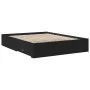 Black engineered wood bed frame with drawers 150x200 cm by vidaXL, Beds and slatted bases - Ref: Foro24-3280378, Price: 199,8...