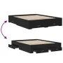 Black engineered wood bed frame with drawers 150x200 cm by vidaXL, Beds and slatted bases - Ref: Foro24-3280378, Price: 199,8...