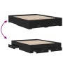 Estructura cama con cajones madera ingeniería negra 150x200 cm de vidaXL, Camas y somieres - Ref: Foro24-3280378, Precio: 203...