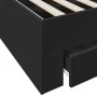 Black engineered wood bed frame with drawers 150x200 cm by vidaXL, Beds and slatted bases - Ref: Foro24-3280378, Price: 199,8...