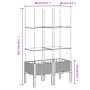 Planter with white PP trellis 80x40x142.5 cm by vidaXL, Pots and planters - Ref: Foro24-367954, Price: 43,32 €, Discount: %