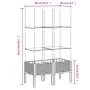 Planter with white PP trellis 80x40x142.5 cm by vidaXL, Pots and planters - Ref: Foro24-367954, Price: 42,82 €, Discount: %