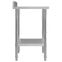 Küchenarbeitstisch und Aufkantung aus Edelstahl 60x60x93 cm von vidaXL, Wiederherstellung - Ref: Foro24-51185, Preis: 106,59 ...