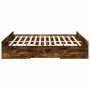 Smoked oak engineered wood bed with drawers 200x200 cm by vidaXL, Beds and slatted bases - Ref: Foro24-3280269, Price: 180,90...