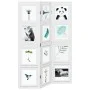 Biombo separador de 3 paneles madera maciza Paulownia blanco de vidaXL, Divisores de ambientes - Ref: Foro24-358685, Precio: ...