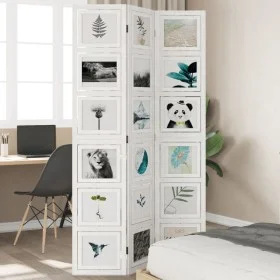White Paulownia solid wood 3-panel dividing screen by vidaXL, Room dividers - Ref: Foro24-358687, Price: 109,20 €, Discount: %