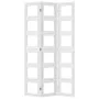 Biombo separador de 3 paneles madera maciza Paulownia blanco de vidaXL, Divisores de ambientes - Ref: Foro24-358687, Precio: ...