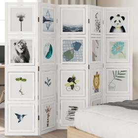 White Paulownia solid wood 5-panel dividing screen by vidaXL, Room dividers - Ref: Foro24-358693, Price: 149,14 €, Discount: %