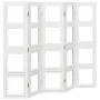 Biombo separador de 5 paneles madera maciza Paulownia blanco de vidaXL, Divisores de ambientes - Ref: Foro24-358693, Precio: ...