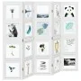 Biombo separador de 5 paneles madera maciza Paulownia blanco de vidaXL, Divisores de ambientes - Ref: Foro24-358693, Precio: ...