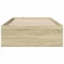 Sonoma oak engineered wood bed with drawers 75x190 cm by vidaXL, Beds and slatted bases - Ref: Foro24-3280442, Price: 103,91 ...