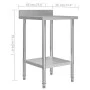 Küchenarbeitstisch und Aufkantung aus Edelstahl 60x60x93 cm von vidaXL, Wiederherstellung - Ref: Foro24-51185, Preis: 106,59 ...