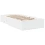 Weißes Holzwerkstoffbett mit Schubladen 75x190 cm von vidaXL, Betten und Lattenroste - Ref: Foro24-3280440, Preis: 106,35 €, ...
