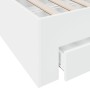 Cama con cajones madera de ingeniería blanca 75x190 cm