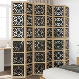 Divider screen 6 panels solid Paulownia wood brown black by vidaXL, Room dividers - Ref: Foro24-358812, Price: 192,93 €, Disc...