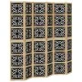 Trennwand 6 Paneele aus massivem Paulownia-Holz braun schwarz von vidaXL, Raumteiler - Ref: Foro24-358812, Preis: 192,93 €, R...