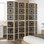 Trennwand 6 Paneele aus massivem Paulownia-Holz braun schwarz von vidaXL, Raumteiler - Ref: Foro24-358812, Preis: 192,93 €, R...