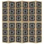 Trennwand 6 Paneele aus massivem Paulownia-Holz braun schwarz von vidaXL, Raumteiler - Ref: Foro24-358812, Preis: 192,93 €, R...