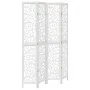 Biombo separador de 4 paneles madera maciza Paulownia blanco de vidaXL, Divisores de ambientes - Ref: Foro24-358740, Precio: ...