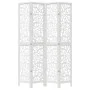 Biombo separador de 4 paneles madera maciza Paulownia blanco de vidaXL, Divisores de ambientes - Ref: Foro24-358740, Precio: ...