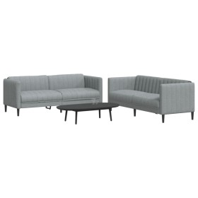 2-piece sofa set light gray fabric by vidaXL, Sofas - Ref: Foro24-3209238, Price: 482,52 €, Discount: %