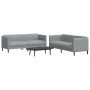2-piece sofa set light gray fabric by vidaXL, Sofas - Ref: Foro24-3209238, Price: 482,52 €, Discount: %