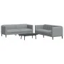 Juego de sofás 2 piezas tela gris claro de vidaXL, Sofás - Ref: Foro24-3209238, Precio: 475,61 €, Descuento: %