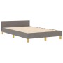 Estructura de cama con cabecera Taupé 120 x 200 cm tela
