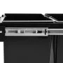 Removable kitchen trash can with soft-close recycling feature 48 L by vidaXL, Garbage cans and trash cans - Ref: Foro24-51181...