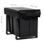 Removable kitchen trash can with soft-close recycling feature 48 L by vidaXL, Garbage cans and trash cans - Ref: Foro24-51181...